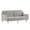 Flash Furniture Gray Faux Linen Split Back Futon Sofa-Wooden Legs HC-1035-GY-GG - alternate 2